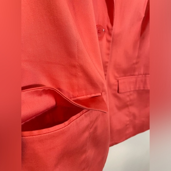 212 Collection Women’s Salmon Pink Lined Two Button Blazer Jacket Size 12 - Picture 4 of 11